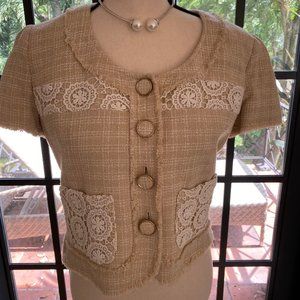 Vintage Tweed Italian Crop Blazer